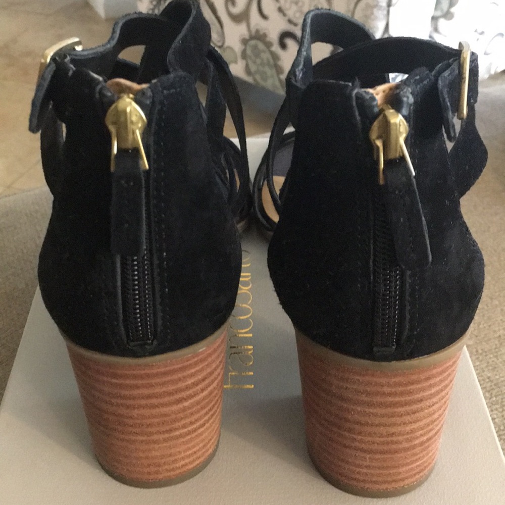 Franco Sarto Size 10M heels. Black Strappy. - Picture 6 of 7